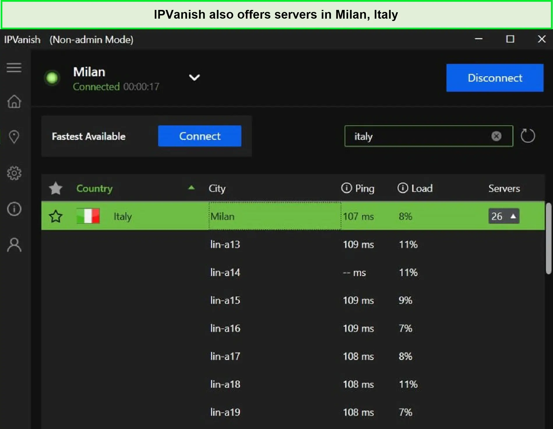 ipvanish-in-Italy-servers